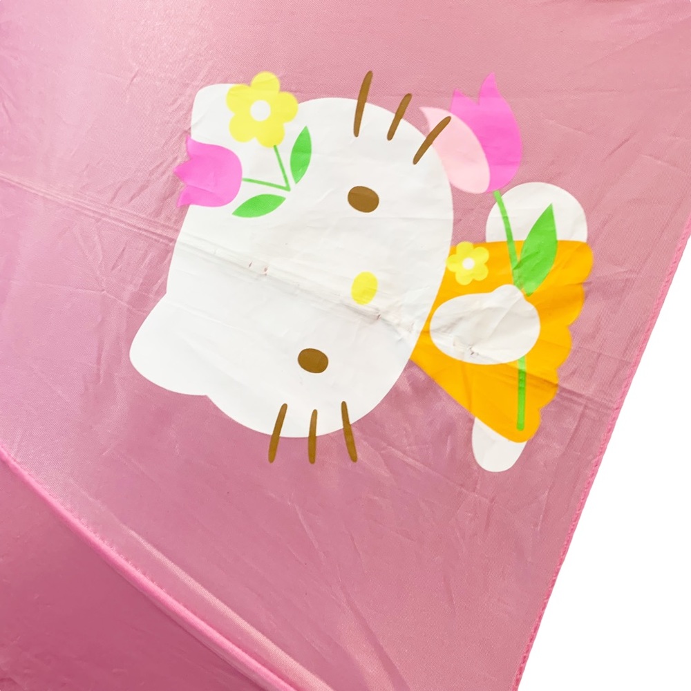 Hello Kitty Umbrella Pink Logo Sanrio 2007 Women's Accessory - Picture 4 of 11